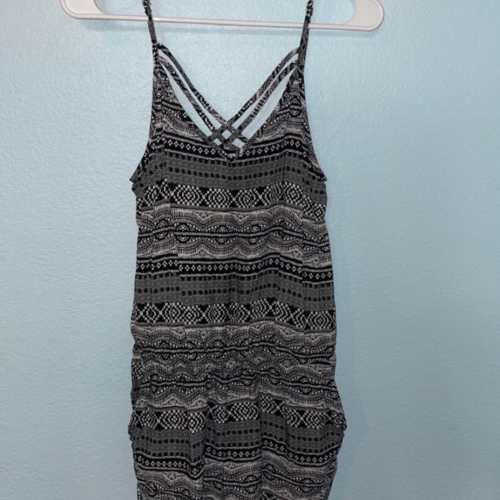Black and White Patterned Romper Size Small
